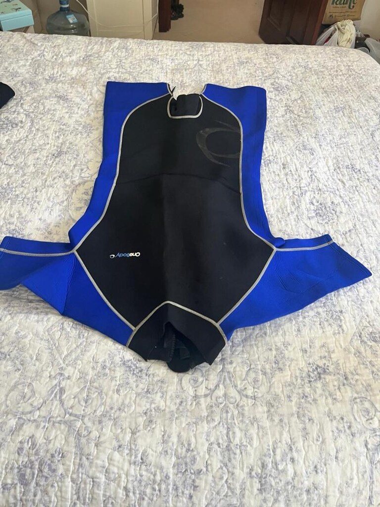 OneBody Mavi-Siyah Neopren Dalış Elbisesi Wetsuit - 5