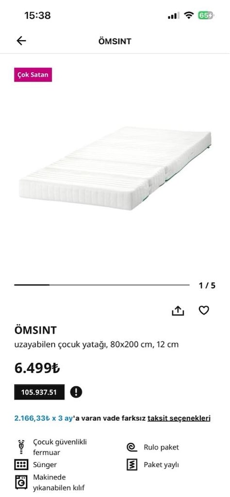 İkea Çocuk Karyolası ve Yatağı - 10