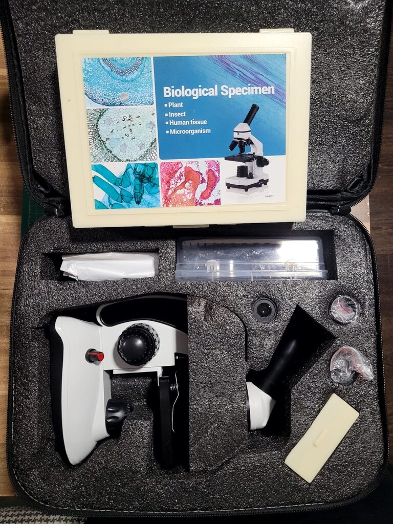Hutact Monoküler 2000x Metal Gövde Mikroskop Hazır 130 Preparat Kit - 17