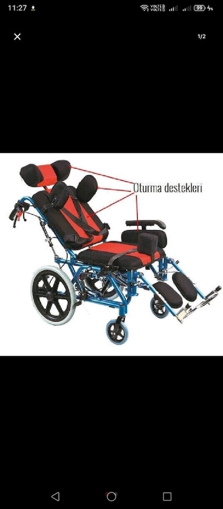 Pediatrik Medikal özel fonksiyonlu Engelli arabası (orjinal sıfır) - 2