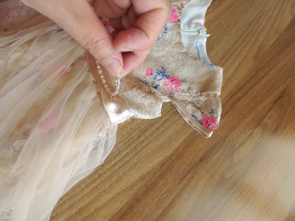 Çiçekli Kabarık Şık kız çocuk elbisesi - 4