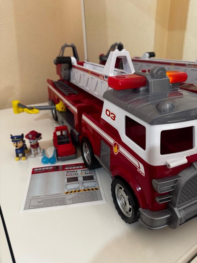 paw patrol sesli ışıklı büyük boy itfaiye aracı - 3