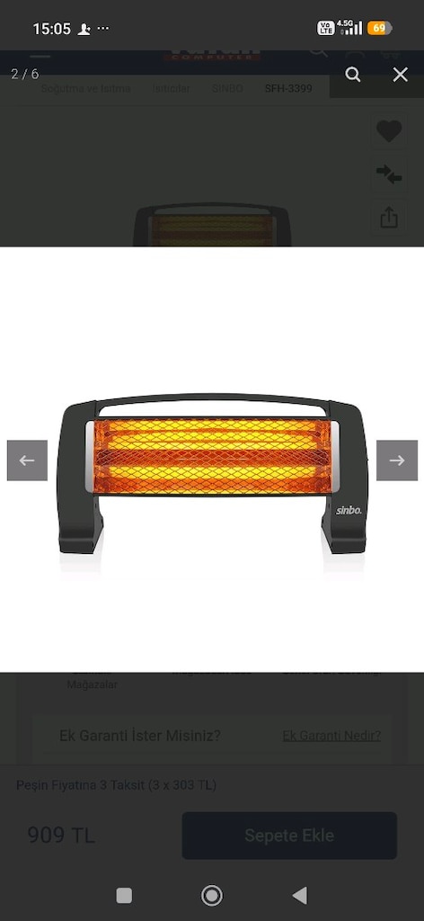 sıfır Sinbo infrared ısıtıcı - 3