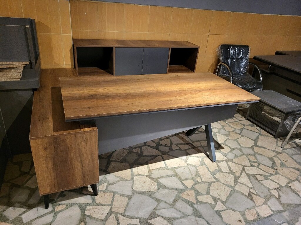 L Etajerli Ofis Makam Masası Takımı - 10