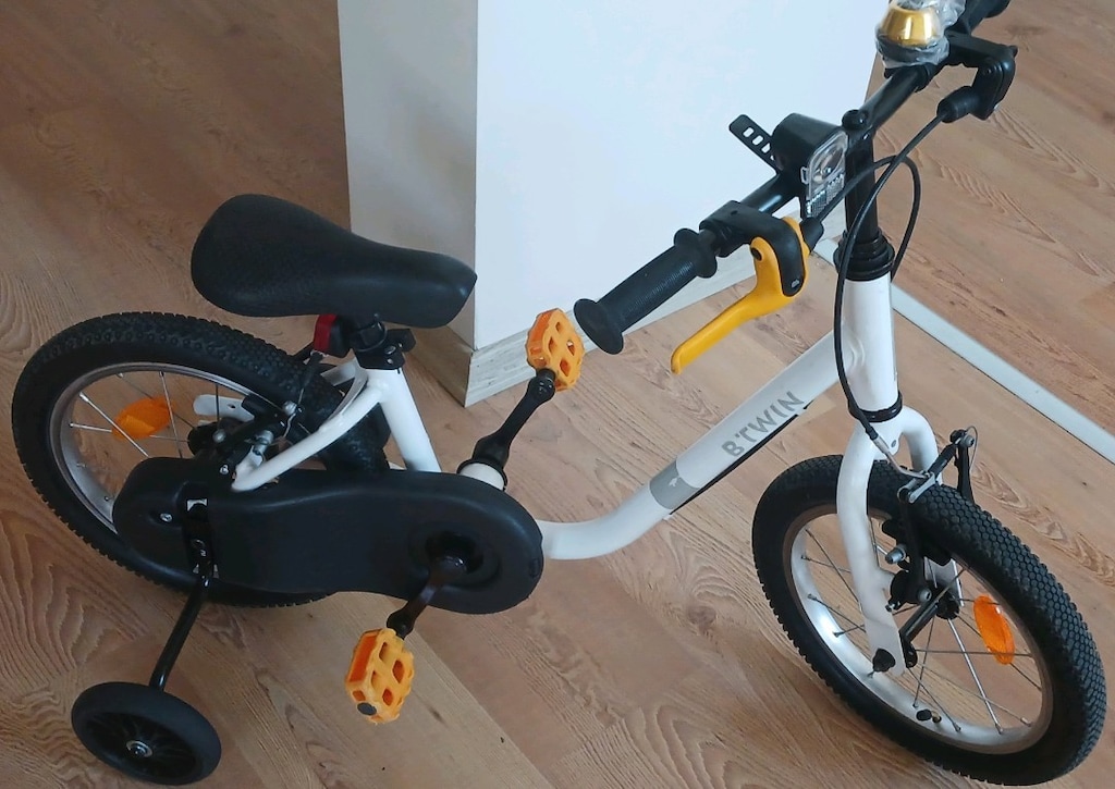 Btwin Discover 100 14 İnç Jant 3-5 Yaş Beyaz Çocuk Bisikleti YENİ GİBİ - 3