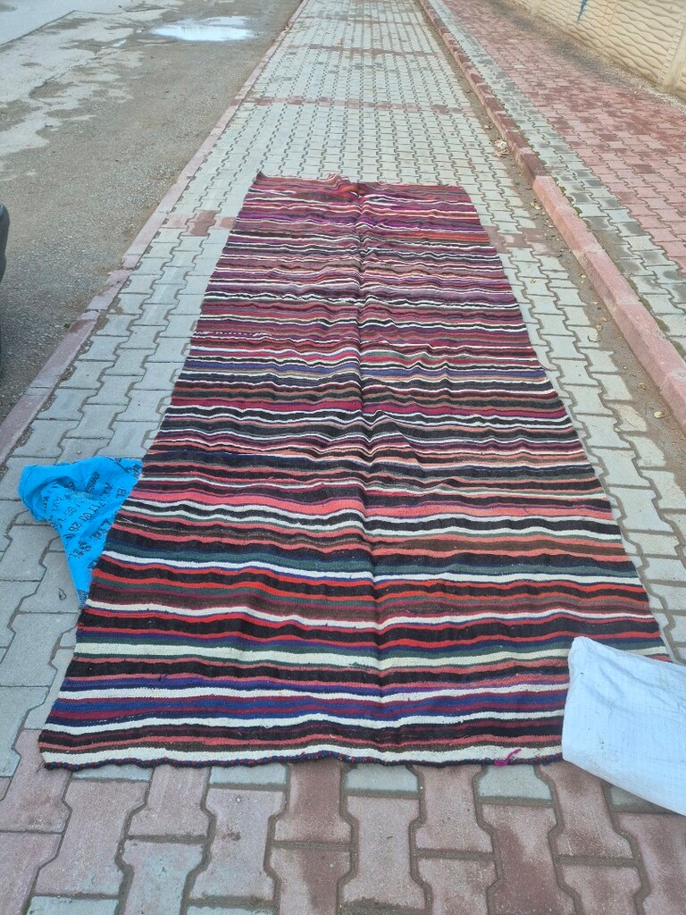 Dekorluk antika yün kilim - 7