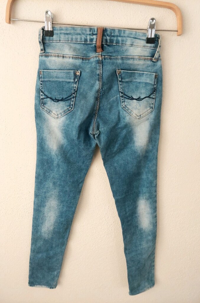 Yırtık detay eskitme model lycralı Jean - 3