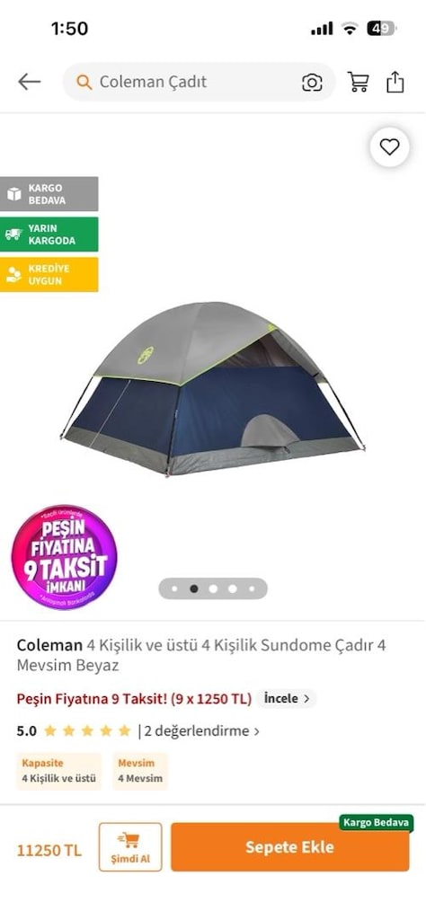 Kamp Çadırı - 7