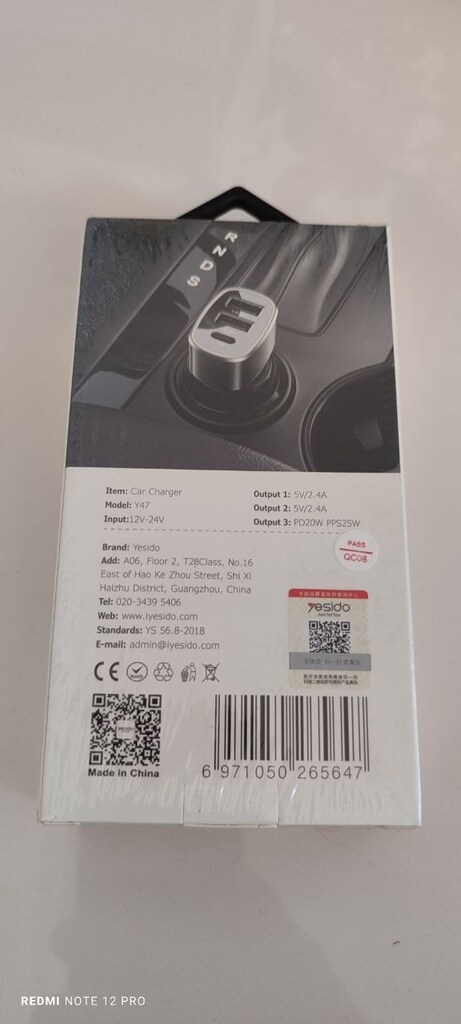 Yesido Y47 25w Pd Type-c Ve 2 Adet 12w Usb Araç Şarj (Siyah) - 2