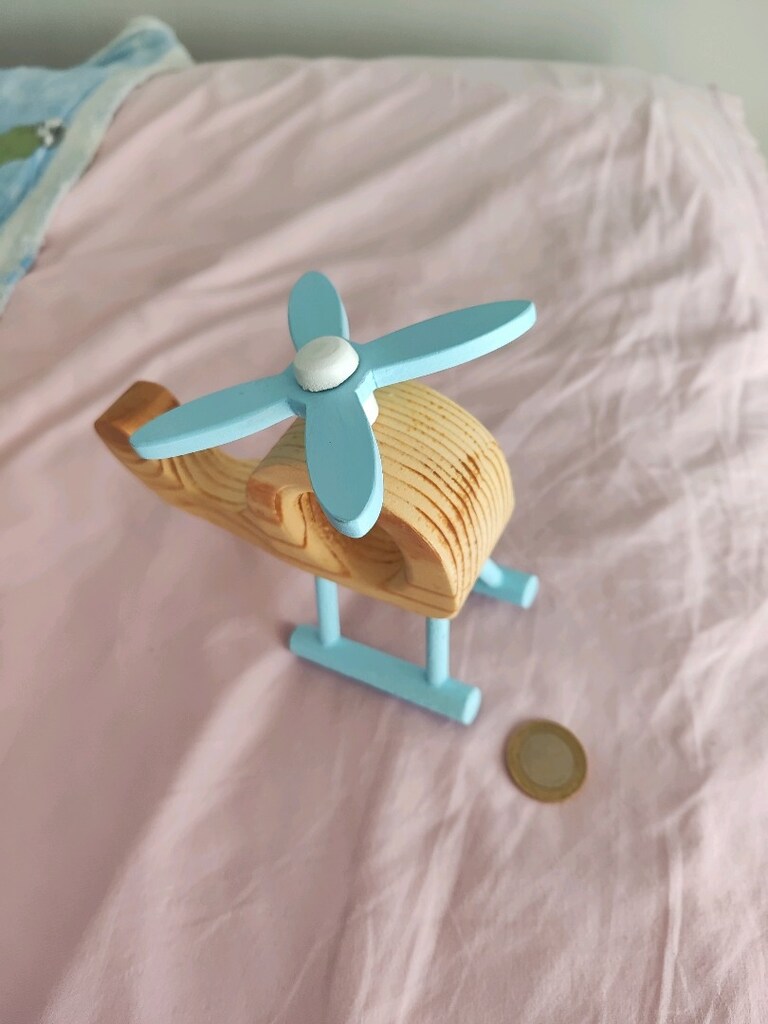 ahşap helikopter oyuncak sıfır - 3