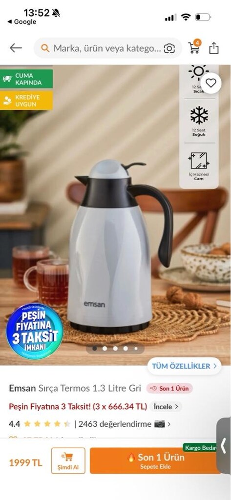 SIFIR EMSAN ÇAY TERMOSU - 7