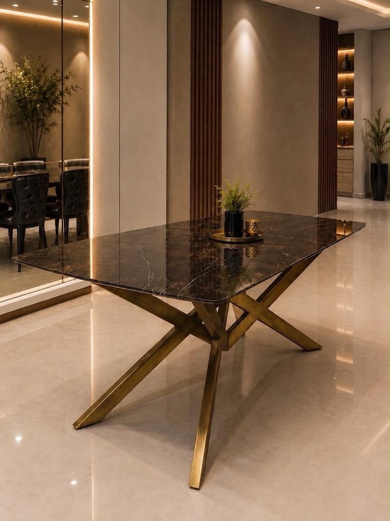Orjinal gerçek mermer Masa takımı Masa ölçü : 100x200cm 5 sandalyeli - 3