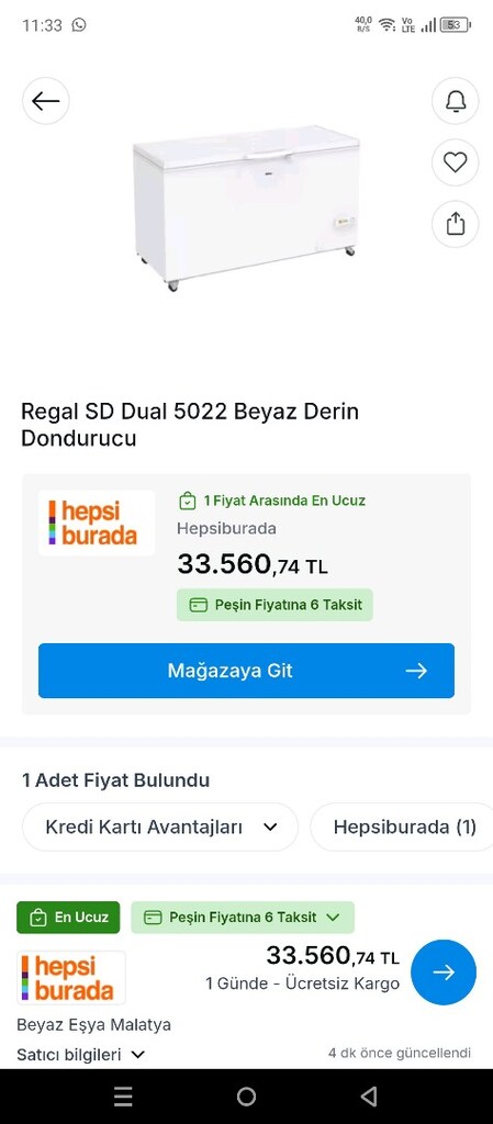 DERİN DONDURUCU REGAL MARKA 390 LİTRE DEV GİBİ SIFIR ALDIK - 3