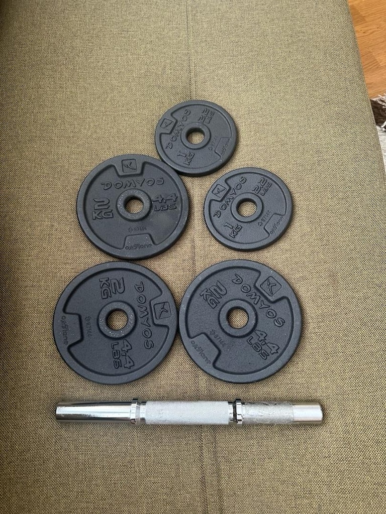 Domyos (Decathlon) Ağırlık Plakaları Seti + Dambıl Barı (Toplam 8 kg) - 2