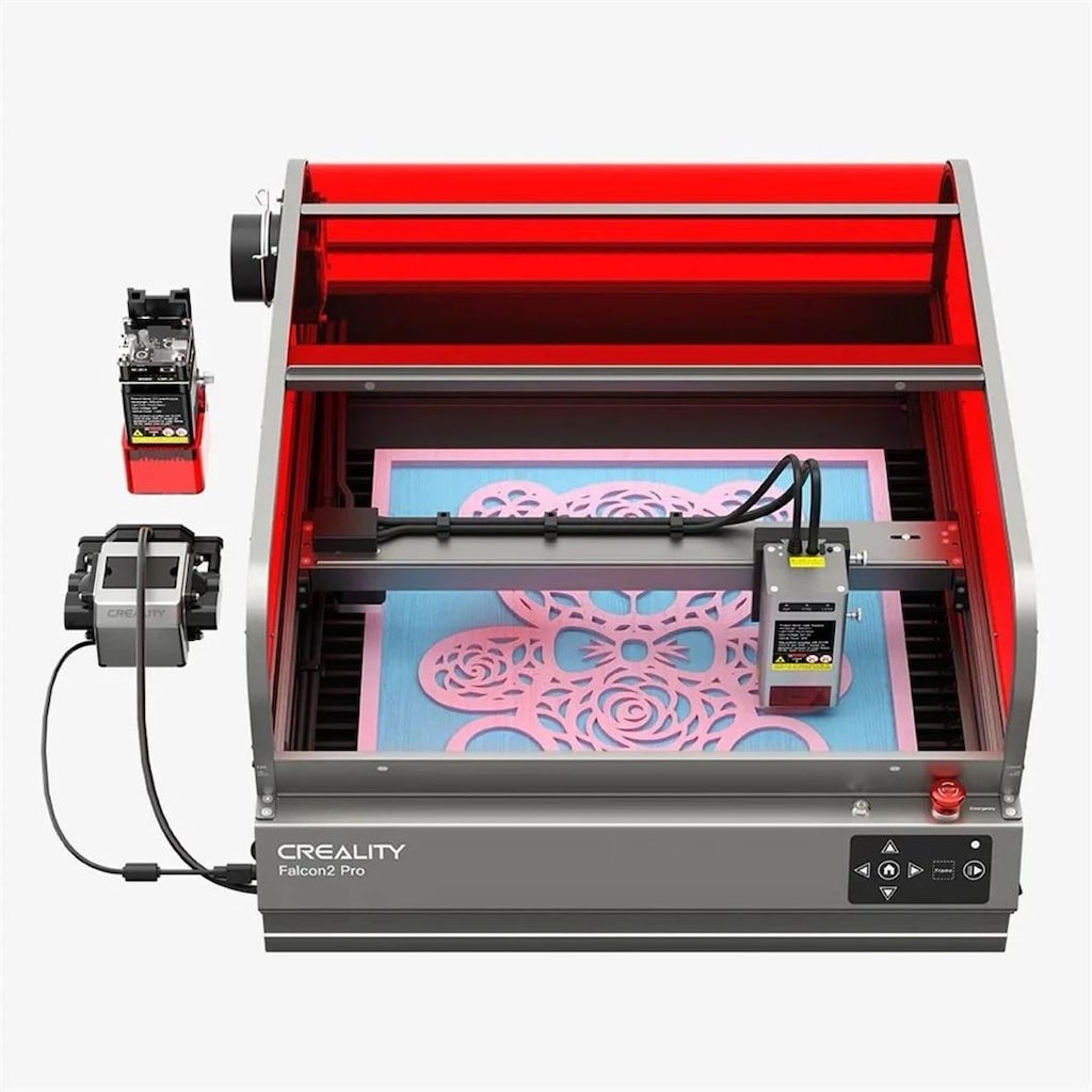 Creality Falcon2 Pro 40W Lazer Kazıma Kesim + Rotary Kit Pro + Set