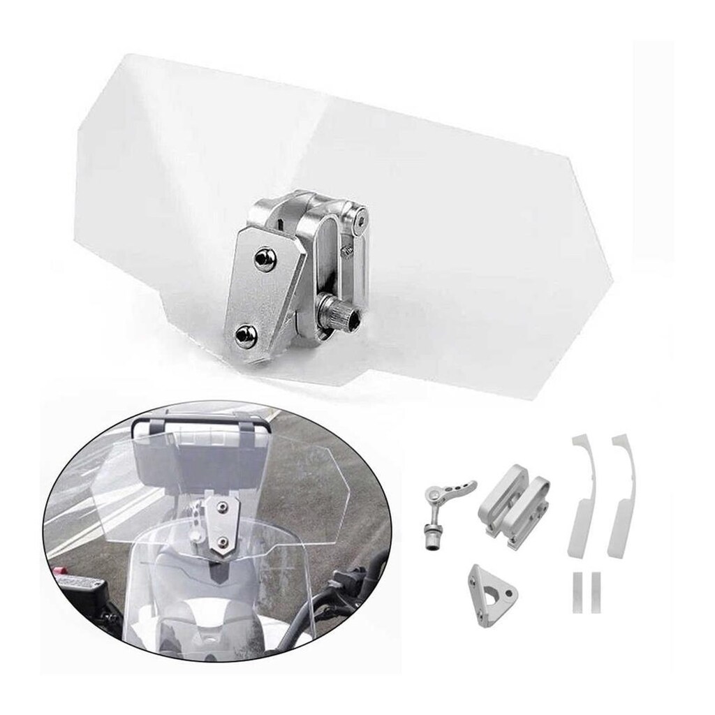 KNMASTER WD200 MOTOSİKLET ÖN CAM DEFLEKTÖR FÜME/ŞEFFAF - 6