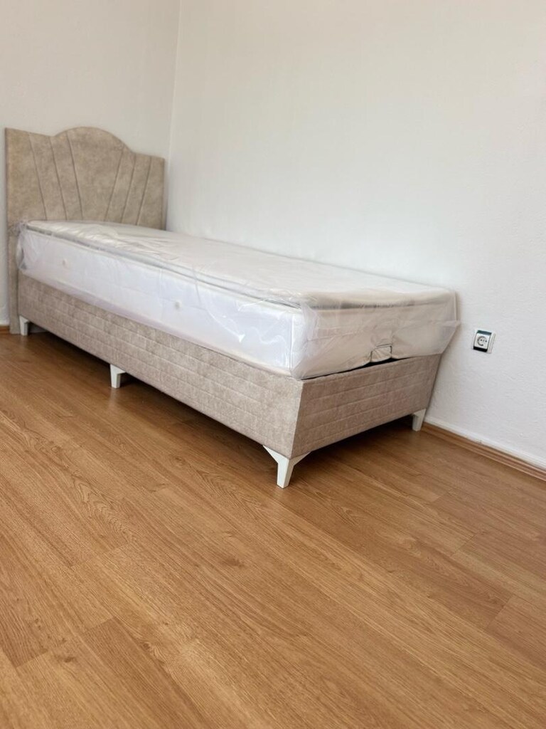 Tek kişilik yatak baza başlık set halinde - 3