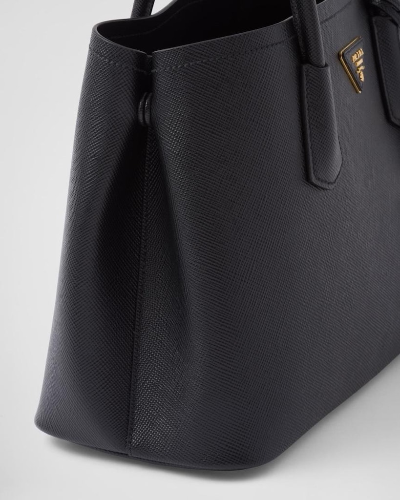Prada Double Bag Saffiano Deri Siyah - 4
