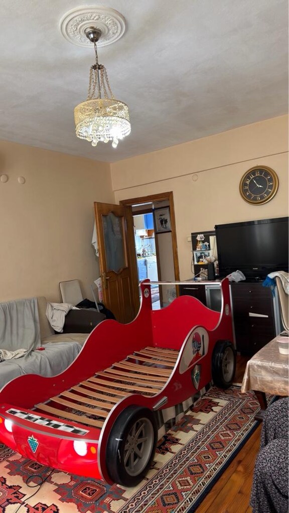 Çilek Marka, LED Işıklı Kırmızı Yarış Arabası Yatak - 5
