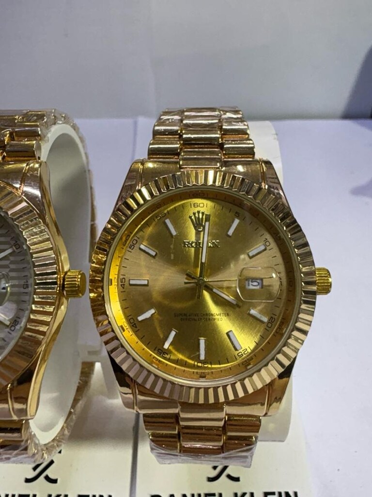 Rolex Model Gold Takvimli Metal Kordon Saatler – Lüks & Şık Seri - 7