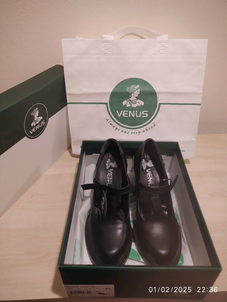 VENÜS 37 NUMARA HAKİKİ DERİ TOPUKLU AYAKKABI - 5