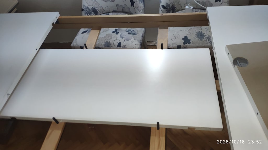 IKEA BJURSTA Açılır Yemek Masası 175-260 cm - Beyaz - 6