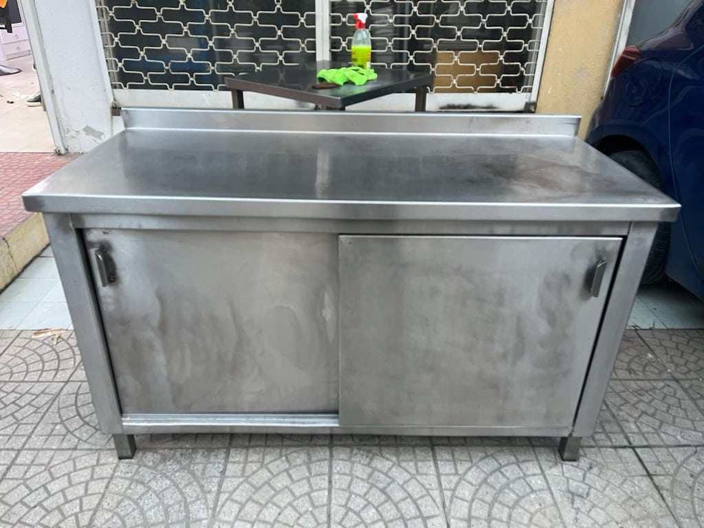140x60 DOLAPLI ÇALIŞMA TEZGAHI 304 ORJİNAL PASLANMAZ - 5