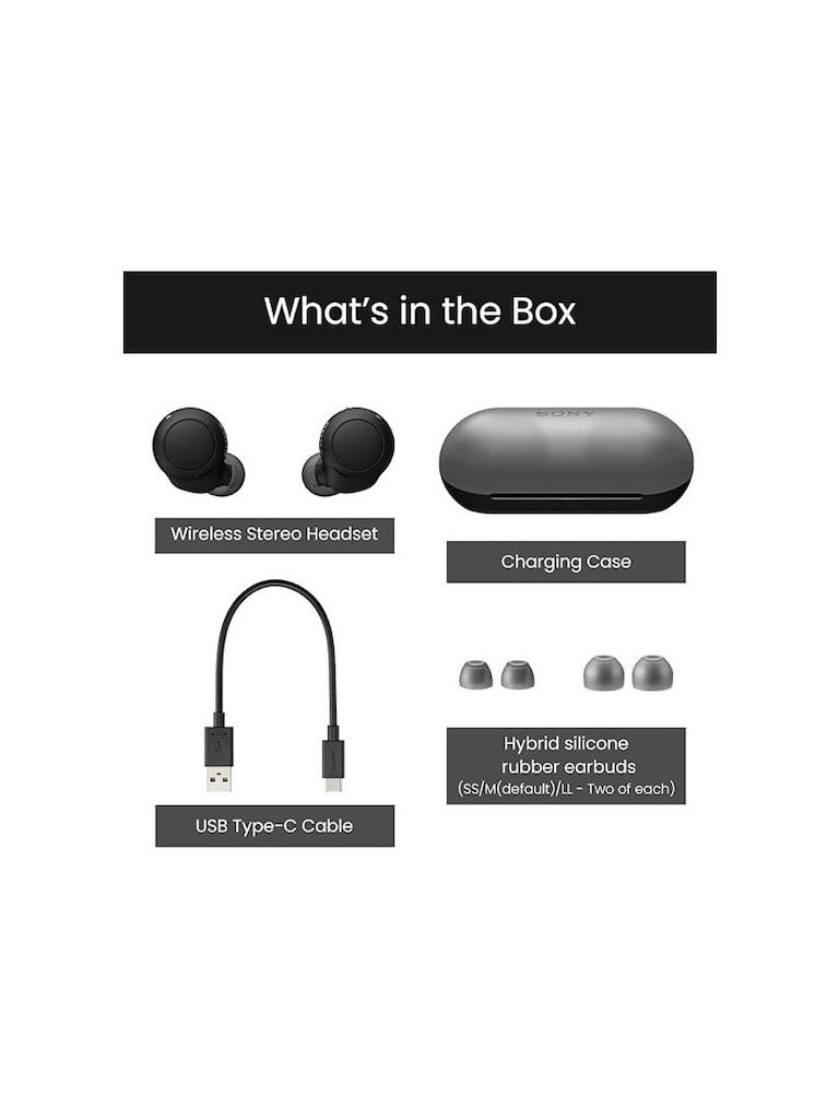 Sony WF-C500 Kablosuz TWS Bluetooth Kulaklık Siyah - 4