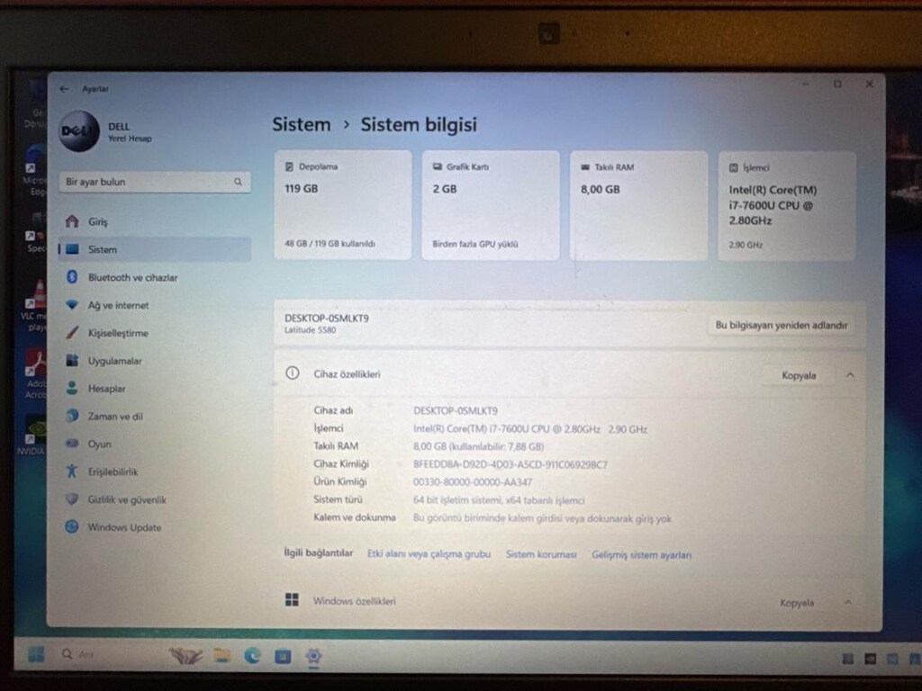 i7 DELL LATITUDE 5580 LAPTOP PC DIZUSTU BILGISAYAR - 2