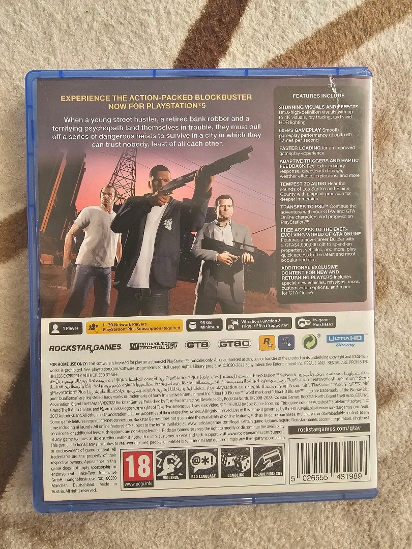 Sony Playstation Ps5 Gta5 - 2