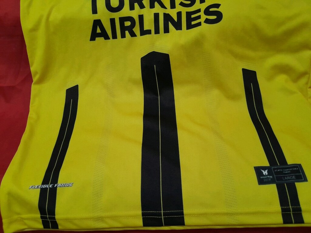 Ikinci el, 10 numara, Onur yazili, S-M,sari siyah forma - 3