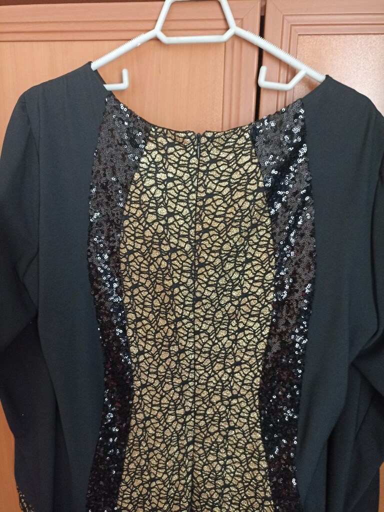 Siyah Uzun Elbise - 3
