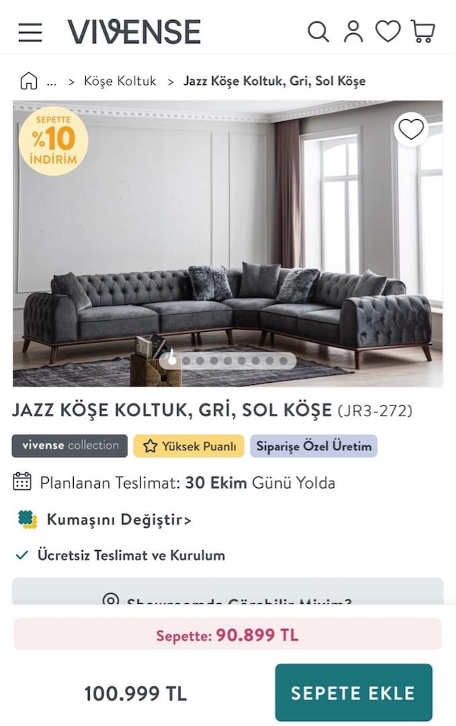 Vivense Jazz L Köşe koltuk - 3