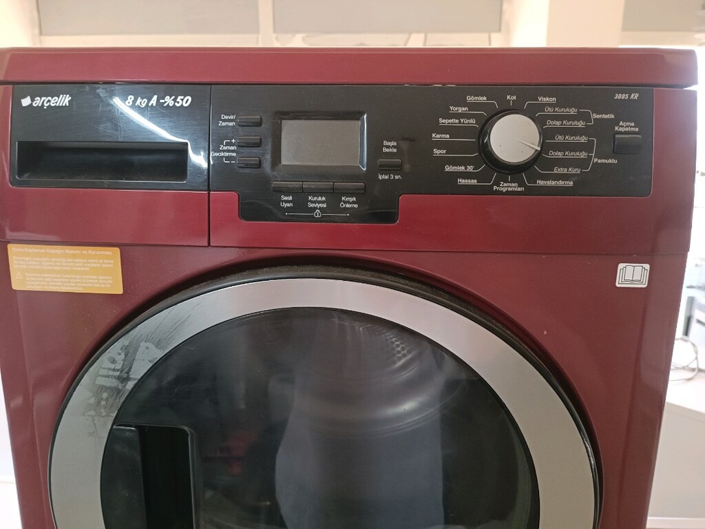 Arçelik bordo renk 8 kg ısı pompalı çamaşır kurutma makinesi - 4
