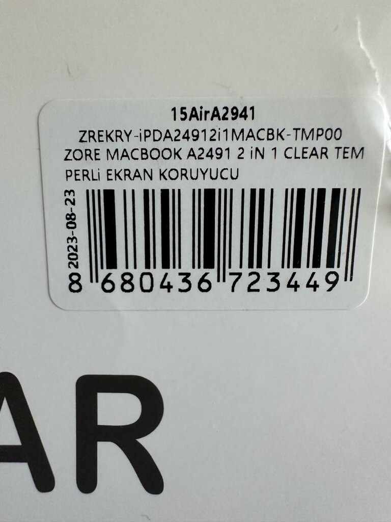 MacBook 15" inç Ekran Koruyucu - 3