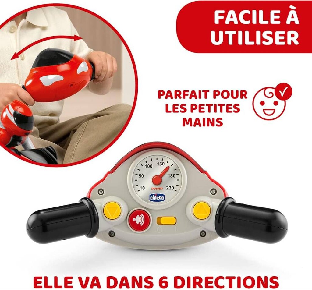Chicco Ducati 1198 Motorsiklet Kırmızı - bebek oyuncak - 3
