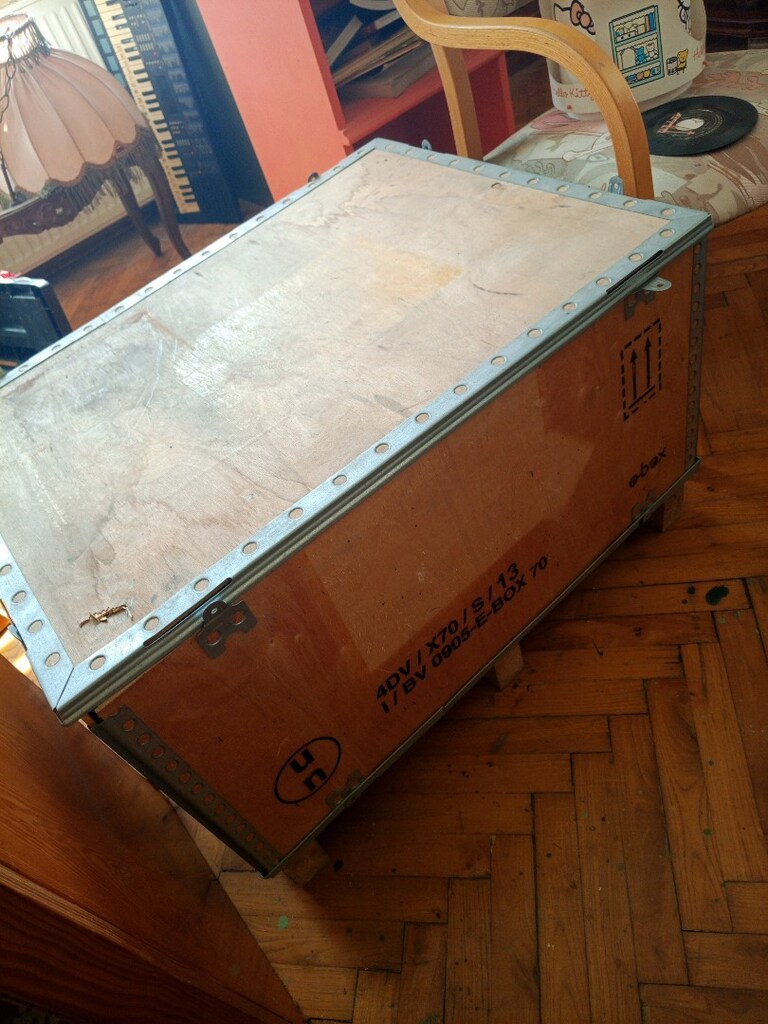 ebox Kontrplak Nakliye Sandığı – 80 × 60 × 50 cm, Metal Kenarlı - 2