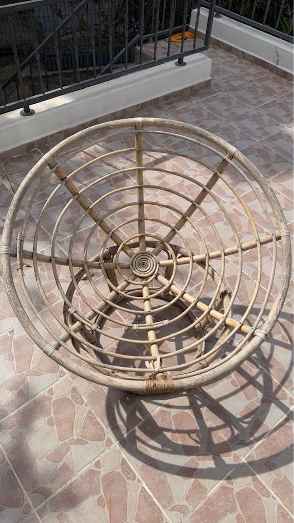 Bambu Rattan Koltuk Oturma Grubu Tekli berjer ikea mudo chakra stili - 6