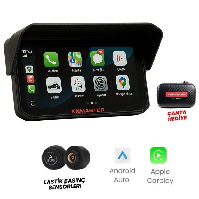 KNMASTER MOTOPLAY 1500 - MOTOSİKLET MULTİMEDİA EKRANI