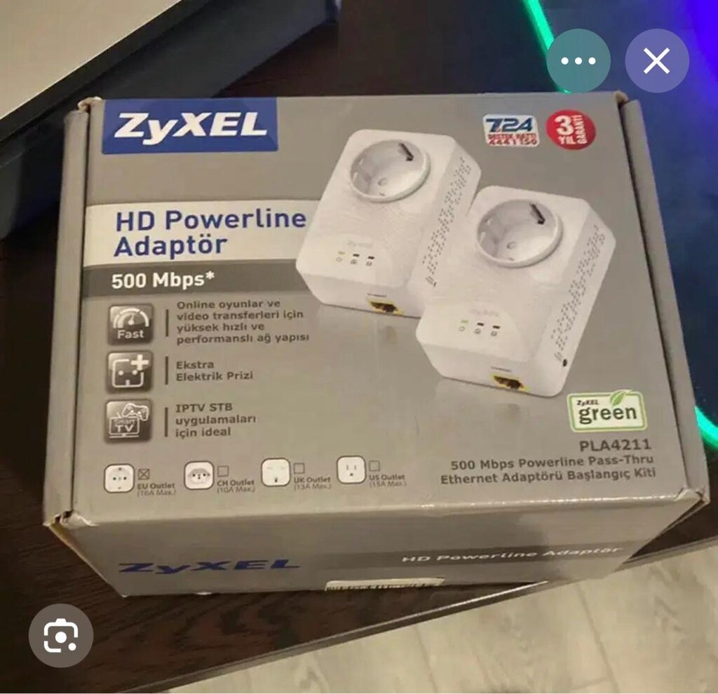 powerline adaptör 500 mbps