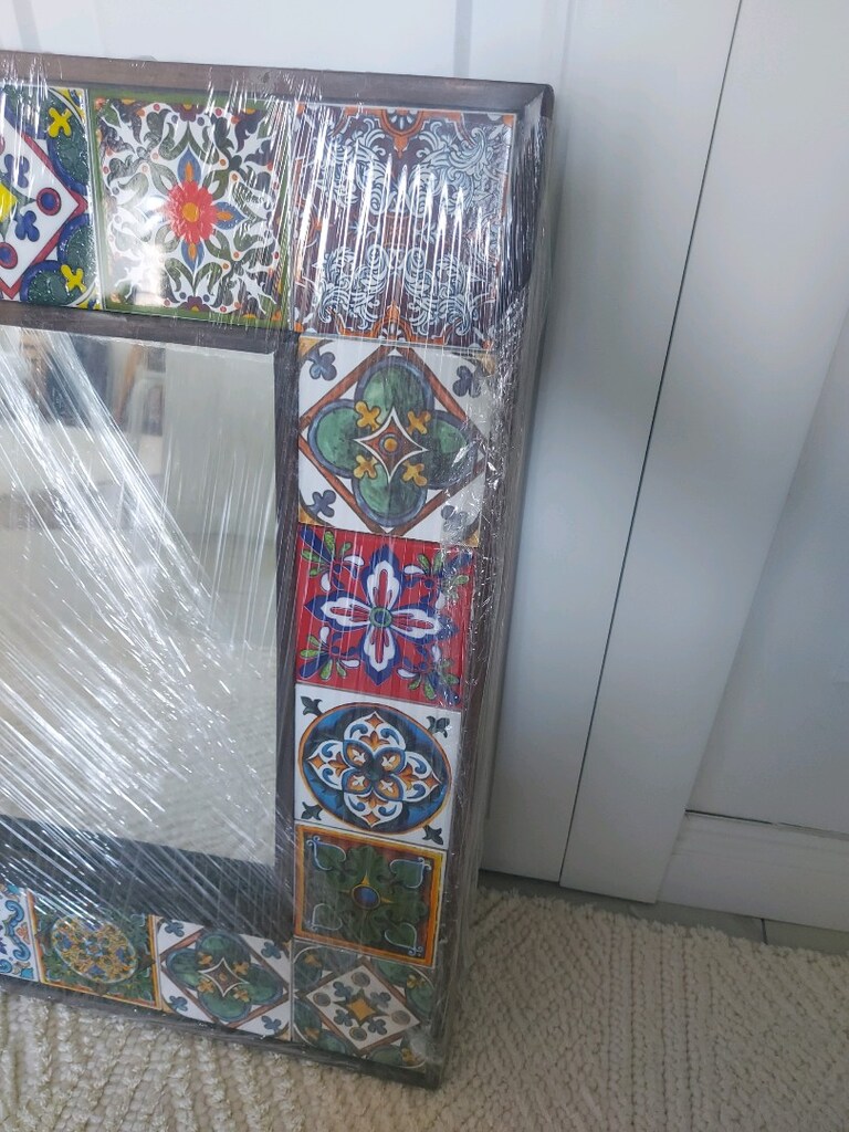 Mozaik Ahşap Desenli Ayna - 5
