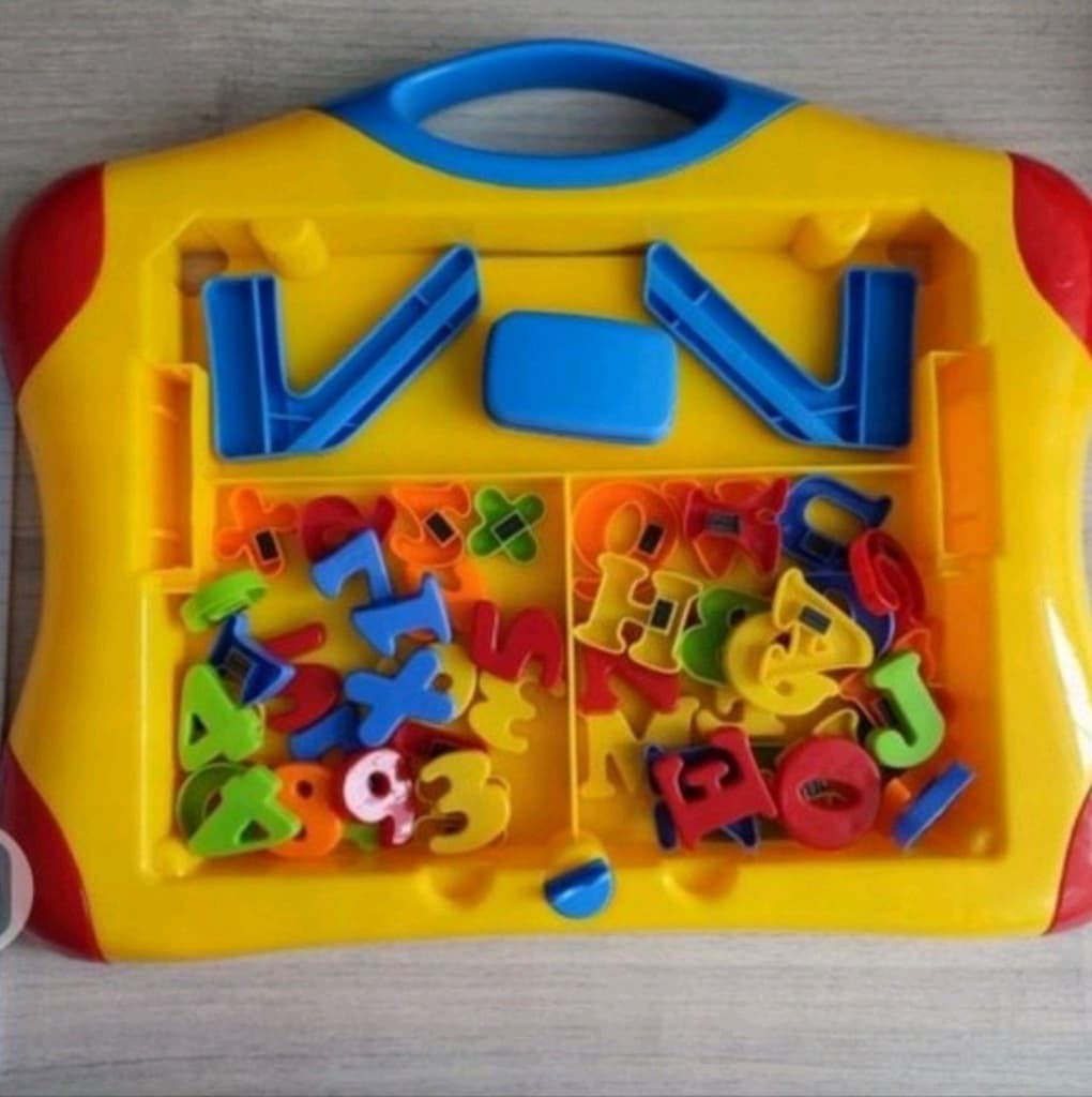 Manyetik yazı tahtası tangram harf rakam eğitici oyuncak - 15