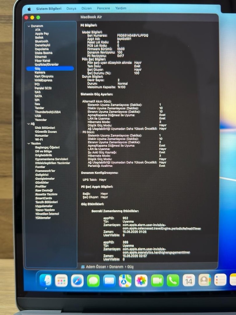MacBook Air / M5 / 15 inç / 16 GB Ram / 512 GB Ssd - 3