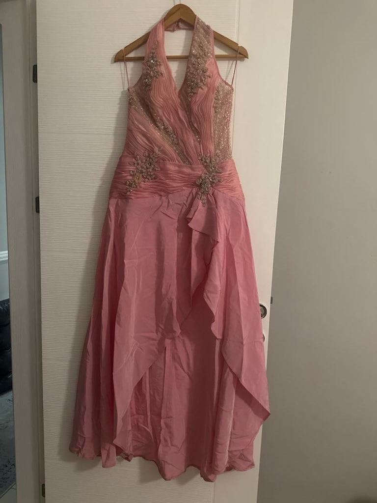 pembe abiye elbise