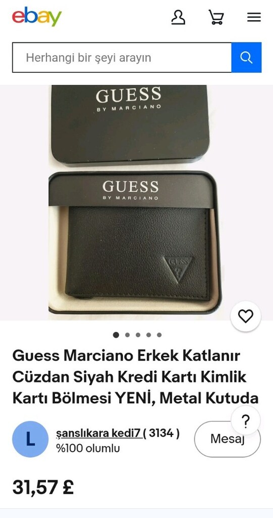 Guess marka cüzdan sıfır hiç kullanılmamış özel kutusun da - 6