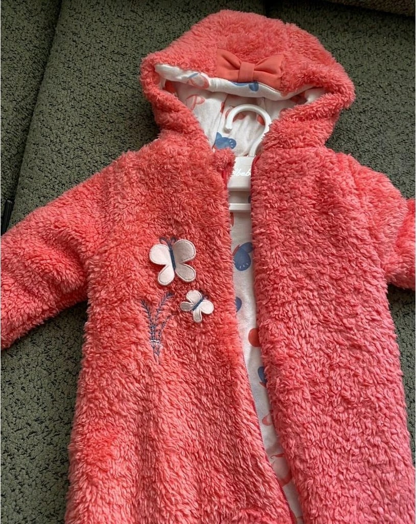 Pembe Kapüşonlu Bebek Tulumu - 4