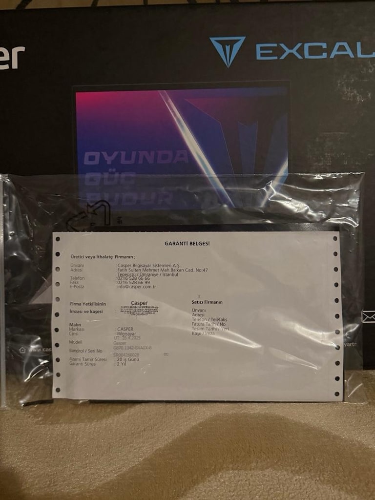 Casper Excalibur RTX 4050 6 GB Ekran Kartı 32 GB Ram 1 TB SSD 144Hz - 7