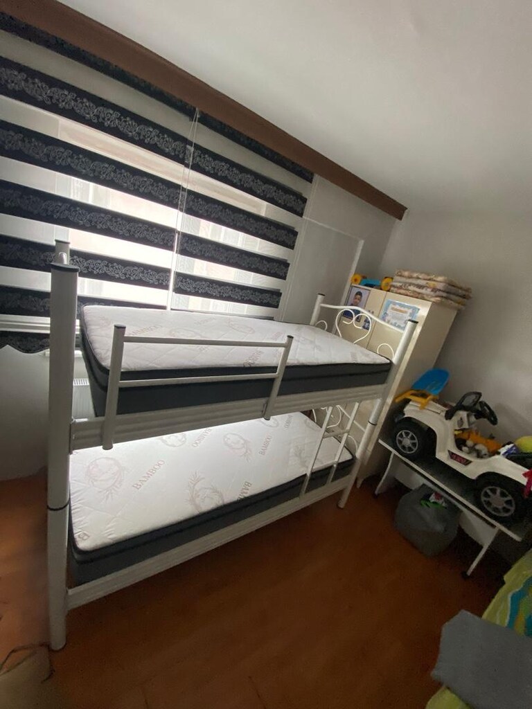 çift katlı korumalı demir ranza 2 adet petli yatak - 2
