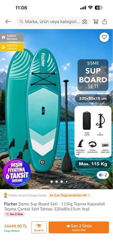 Fischer 320 sup paddle board - 3
