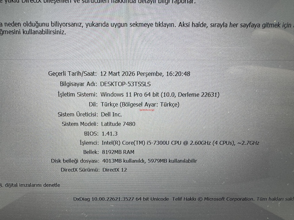 DELL İ5 7. NESİL İŞLEMCİ 8 GB RAM 256 NVME DOKUNMATİK - 6